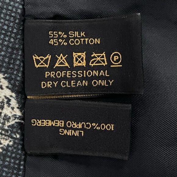 PAUW Amsterdam Silk Pleated Skirt Size 2 US 8 Blue Brown Baroque Pattern Luxury - Picture 9 of 12